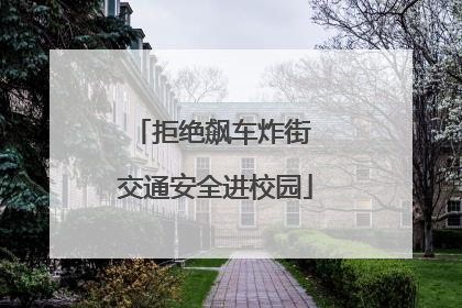 拒绝飙车炸街 交通安全进校园