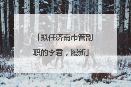 拟任济南市管副职的李君，履新