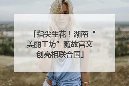 指尖生花！湖南“美丽工坊”随故宫文创亮相联合国