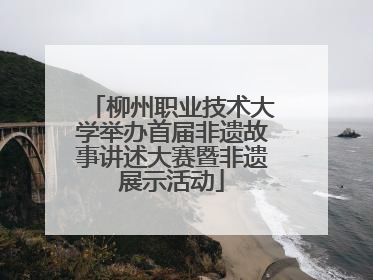 柳州职业技术大学举办首届非遗故事讲述大赛暨非遗展示活动