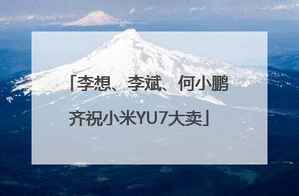 李想、李斌、何小鹏齐祝小米YU7大卖