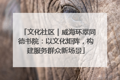 文化社区｜威海环翠同德书院：以文化矩阵，构建服务群众新场景