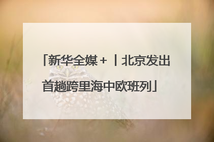 新华全媒＋丨北京发出首趟跨里海中欧班列