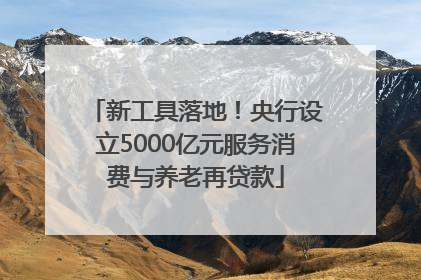 新工具落地！央行设立5000亿元服务消费与养老再贷款
