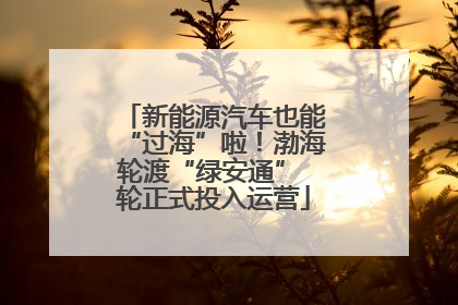 新能源汽车也能“过海”啦！渤海轮渡“绿安通” 轮正式投入运营