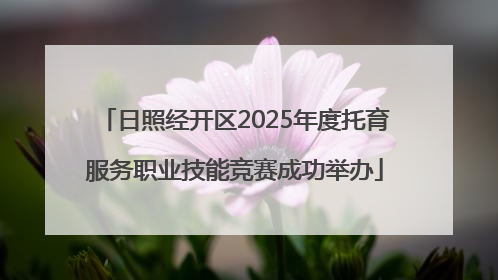 日照经开区2025年度托育服务职业技能竞赛成功举办