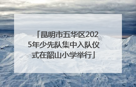 昆明市五华区2025年少先队集中入队仪式在韶山小学举行