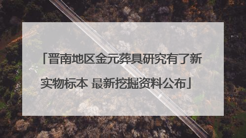 晋南地区金元葬具研究有了新实物标本 最新挖掘资料公布