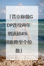 普京称俄GDP连续两年增速超4% 通胀降至个位数