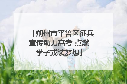 朔州市平鲁区征兵宣传助力高考 点燃学子戎装梦想