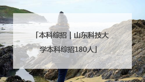 本科综招｜山东科技大学本科综招180人