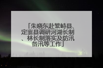 朱晓东赴繁峙县、定襄县调研河湖长制、林长制落实及防汛备汛等工作