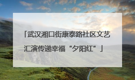 武汉湘口街康泰路社区文艺汇演传递幸福“夕阳红”