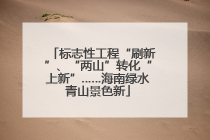 标志性工程“刷新”、“两山”转化“上新”……海南绿水青山景色新
