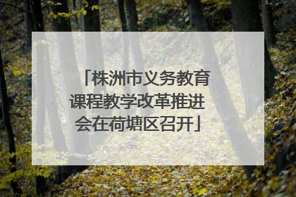 株洲市义务教育课程教学改革推进会在荷塘区召开