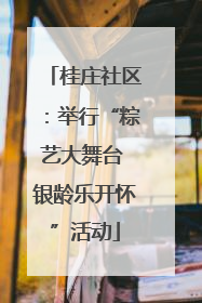 桂庄社区：举行“粽艺大舞台 银龄乐开怀”活动
