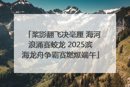 桨影翻飞决毫厘 海河浪涌赛蛟龙 2025滨海龙舟争霸赛燃爆端午