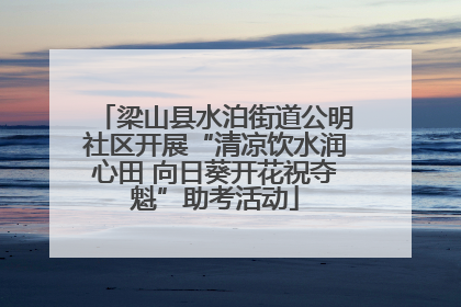 梁山县水泊街道公明社区开展“清凉饮水润心田 向日葵开花祝夺魁”助考活动