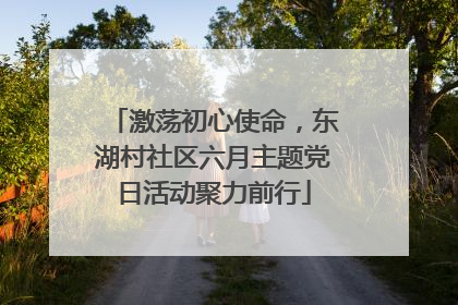 激荡初心使命，东湖村社区六月主题党日活动聚力前行