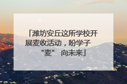 潍坊安丘这所学校开展麦收活动，盼学子 “麦” 向未来