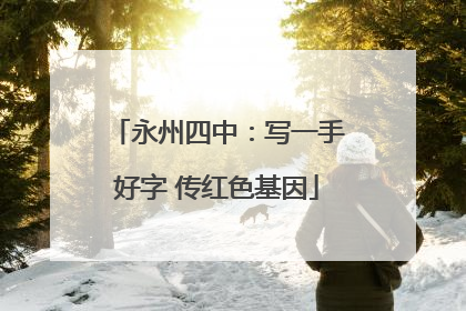 永州四中：写一手好字 传红色基因