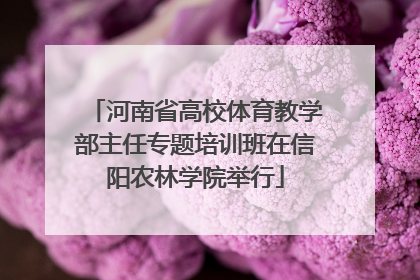 河南省高校体育教学部主任专题培训班在信阳农林学院举行