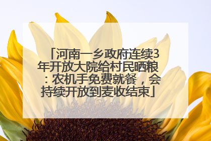 河南一乡政府连续3年开放大院给村民晒粮：农机手免费就餐，会持续开放到麦收结束