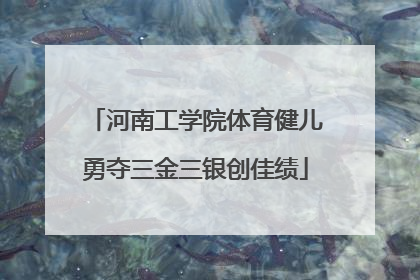 河南工学院体育健儿勇夺三金三银创佳绩