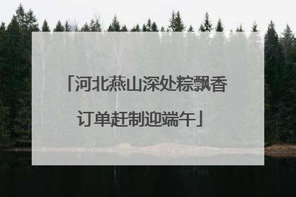 河北燕山深处粽飘香 订单赶制迎端午