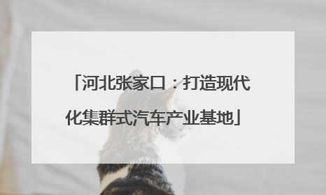 河北张家口：打造现代化集群式汽车产业基地