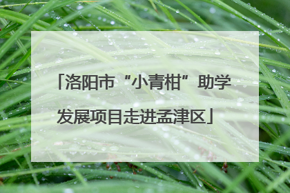 洛阳市“小青柑”助学发展项目走进孟津区