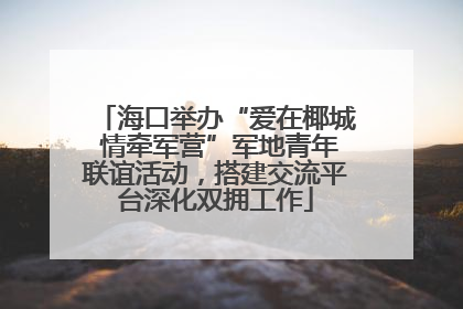 海口举办“爱在椰城 情牵军营”军地青年联谊活动，搭建交流平台深化双拥工作