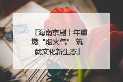 海南京剧十年重燃“烟火气” 筑就文化新生态