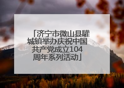 济宁市微山县驩城镇举办庆祝中国共产党成立104周年系列活动