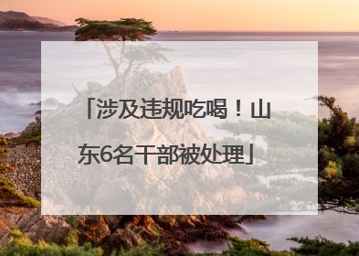 涉及违规吃喝！山东6名干部被处理