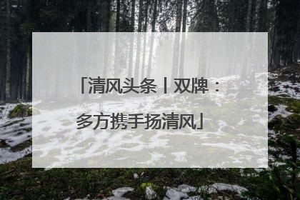 清风头条丨双牌：多方携手扬清风