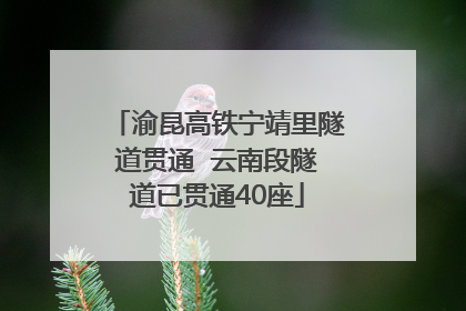 渝昆高铁宁靖里隧道贯通  云南段隧道已贯通40座