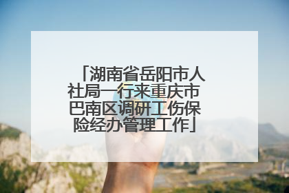 湖南省岳阳市人社局一行来重庆市巴南区调研工伤保险经办管理工作