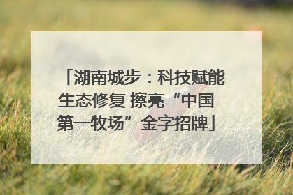 湖南城步：科技赋能生态修复 擦亮“中国第一牧场”金字招牌