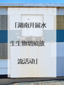 湖南开展水生生物增殖放流活动