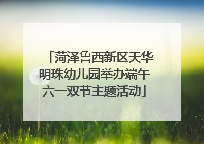 菏泽鲁西新区天华明珠幼儿园举办端午六一双节主题活动