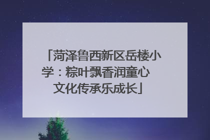 菏泽鲁西新区岳楼小学：粽叶飘香润童心 文化传承乐成长