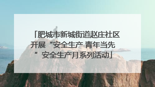 肥城市新城街道赵庄社区开展“安全生产 青年当先”安全生产月系列活动