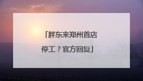 胖东来郑州首店停工？官方回复