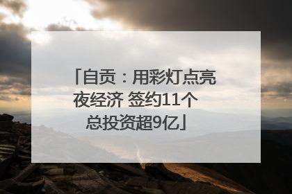 自贡：用彩灯点亮夜经济 签约11个总投资超9亿