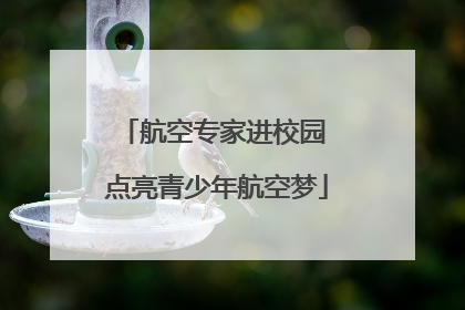 航空专家进校园 点亮青少年航空梦