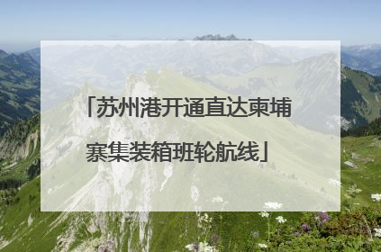 苏州港开通直达柬埔寨集装箱班轮航线