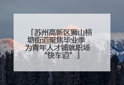 苏州高新区狮山横塘街道聚焦毕业季 为青年人才铺就职场“快车道”