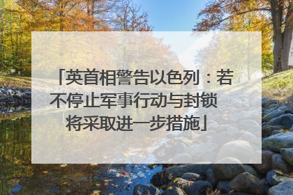 英首相警告以色列：若不停止军事行动与封锁 将采取进一步措施