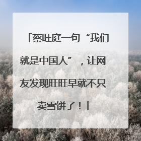 蔡旺庭一句“我们就是中国人”，让网友发现旺旺早就不只卖雪饼了！